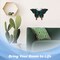 G128 Butterfly Metal Wall Art Decor | Black and Green Butterfly Indoor Outdoor Wall Art Hanging Decor for Bedroom, Living Room, Garden, Patio